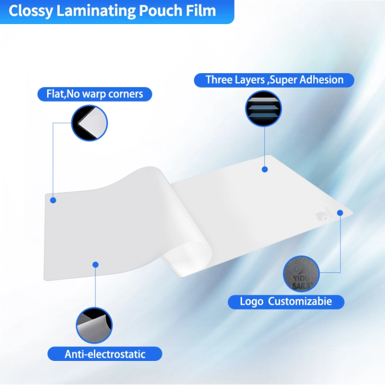 YIDU SAILS - PET THERMAL FILM Laminator film thermal lamination film Glossy  Laminating Pouch Film