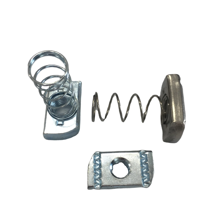 Lot De 5 écrous à Ressort Longs M10 En Acier Inoxydable 304 Pour Rails Unistrut - Neufs