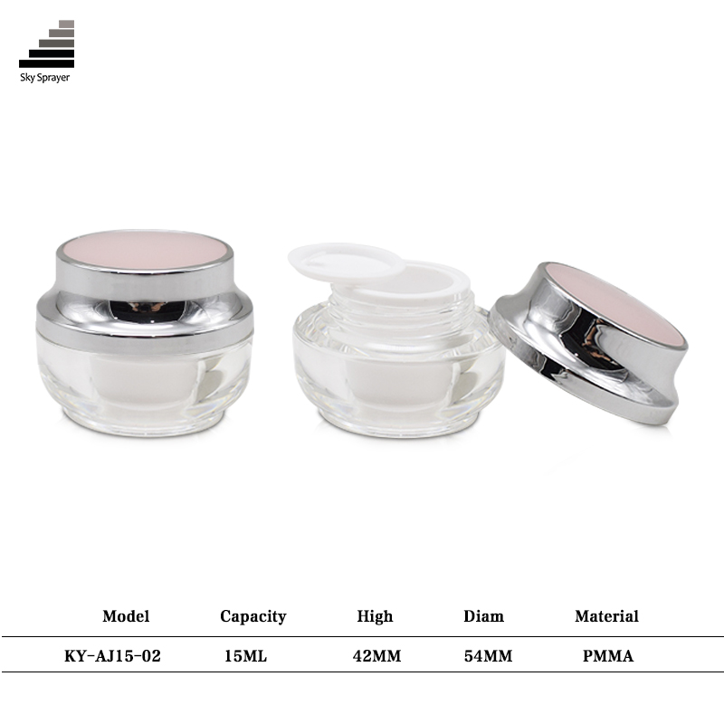 15ml Round Plastic Skin Care Jar Travel Container For Cosmetic Cream