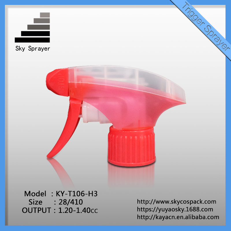 28/410 Clear Red PP Plastic Fine Mist Water Trigger Sprayer