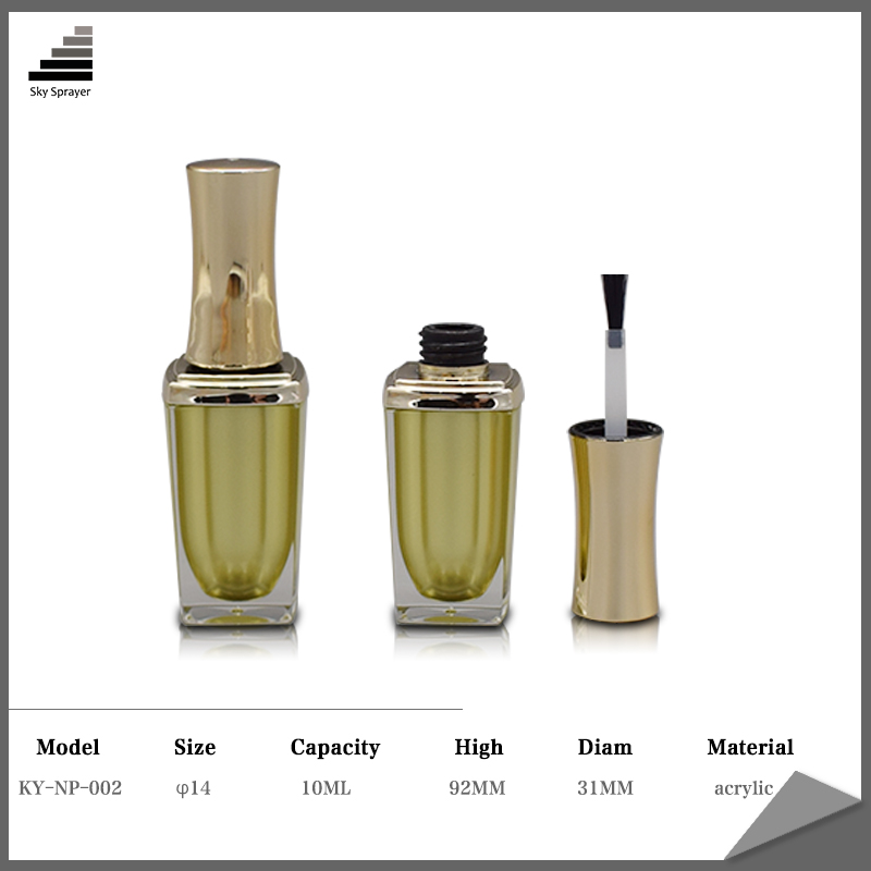 Wholesale Cosmetic Luxury 10ml Empty Acrylic Nail Polish Bottle
