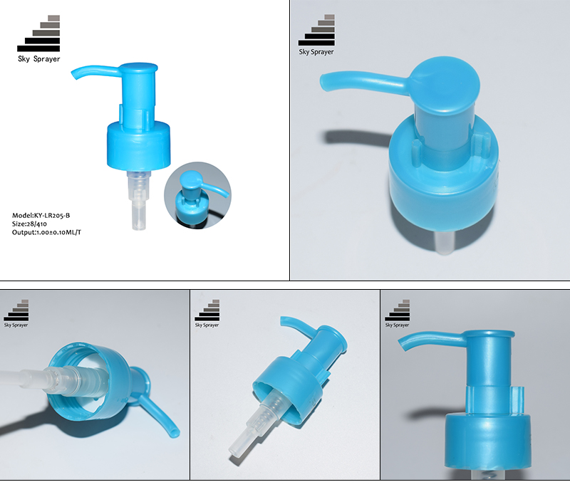New Popular Hand Blue Plastic Lotion Dispenser Pump