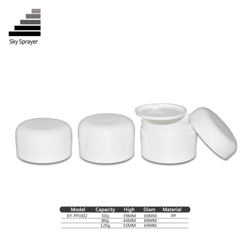 Wholesale High Quality White Plastic Cosmetic Jar With Screw Cap