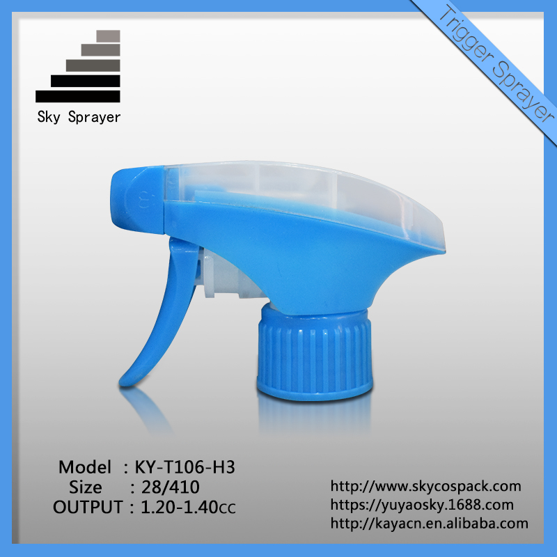 Accept OEM blue water hand mist foam pump plastic trigger sprayer with pp handgrip-ecofriendly