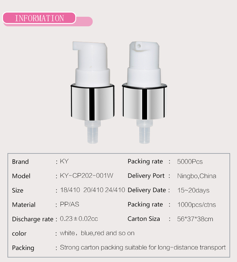 18/410 24 /410 New Black Plastic Treatment Cream Lotion Dispenser Pump