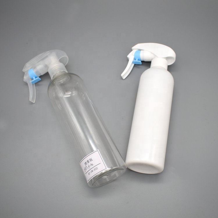 300ml 400ml Transparent and White Cosmetic Packaging PET Plastic Spray Bottle