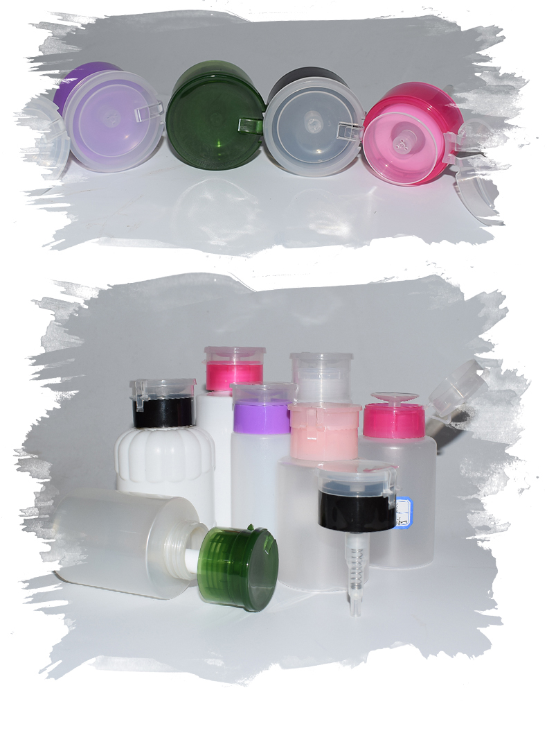 Low price can be customized 180ml pet large bottle nail polish bottle
