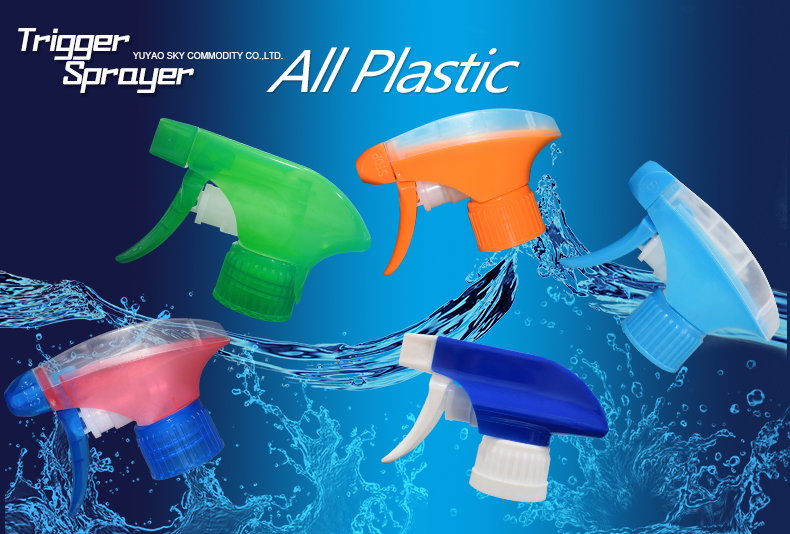 Colorful Plastic Long Handle Water Trigger Sprayer For Bottle