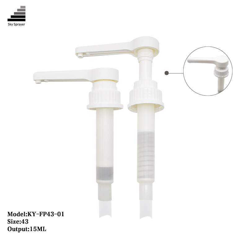 43mm Wholesale White Plastic Syrup Dispenser Pump In Food Grade