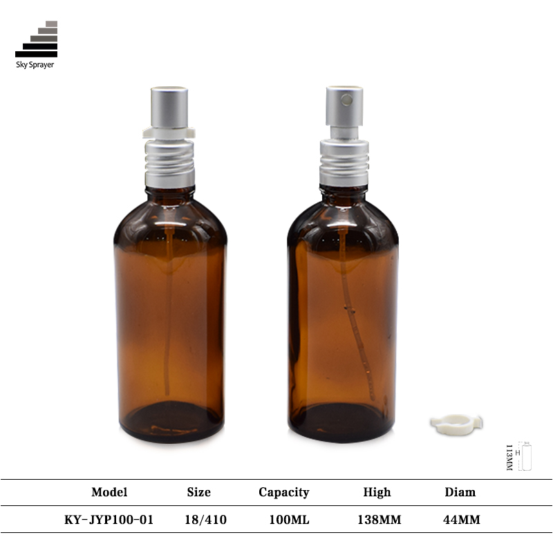 HIgh Quality Plastic Amber Fine Mist Spray Bottles for Essential Oils, Perfumes