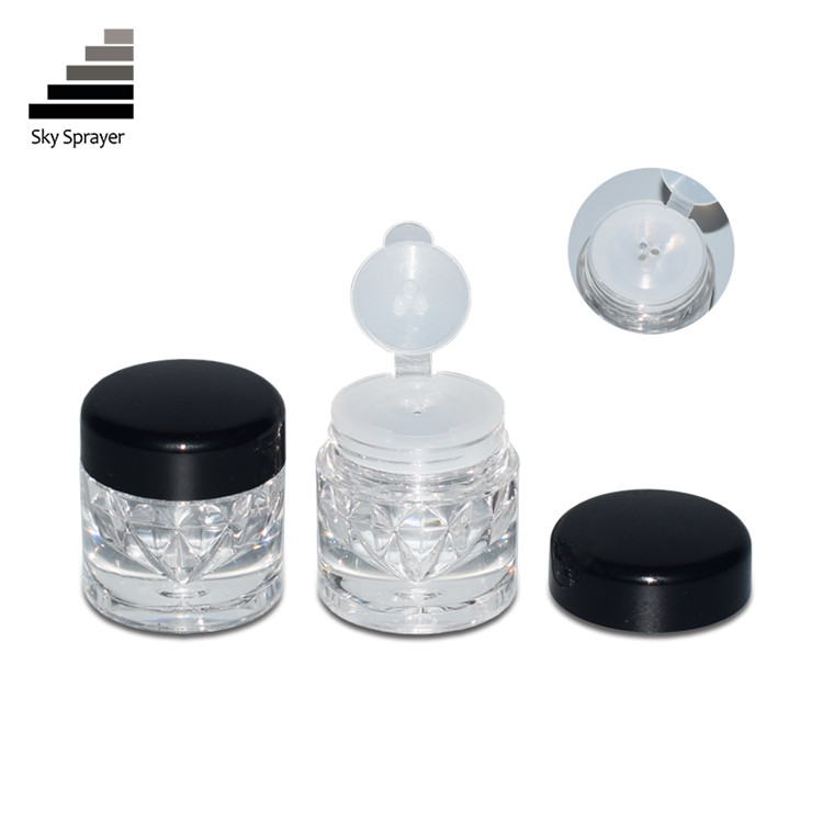 Custom Design Plastic Cosmetic Cream Clear Transparent Cosmetic Container Cream Jar