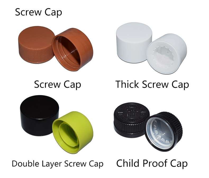 Various Style 26mm Plastic Screw Bottle Cap Covers