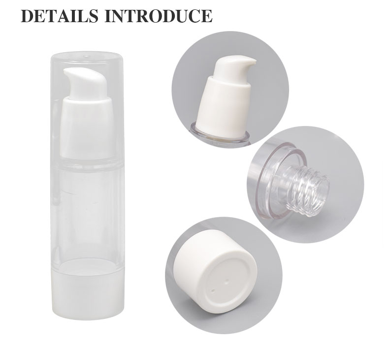 Popular white airless pump lotion bottle airless lotion bottle airless pump bottle
