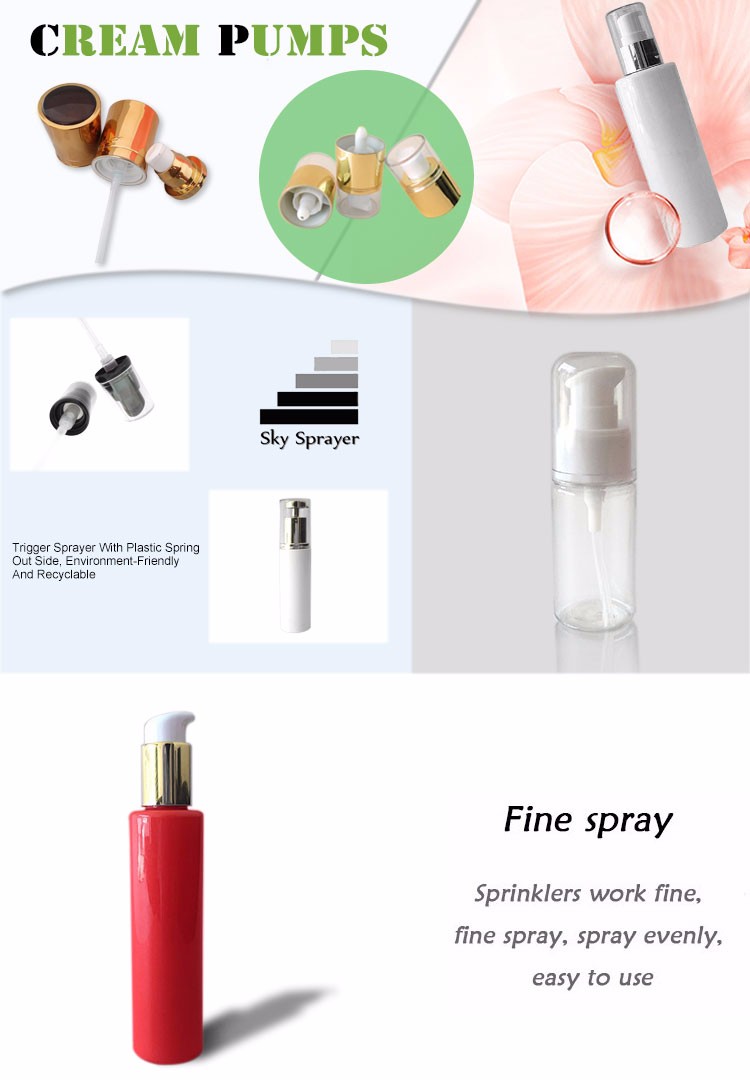 100ML Transparent PET Plastic Dispenser Bottle Hand Cream Pump
