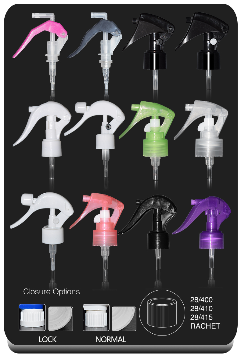 Different Colored Easy Carry Plastic Trigger Spray For Bottle