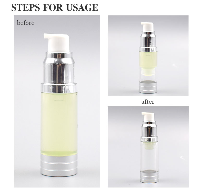 Popular Pp White Airless Pump Lotion Bottle Airless Lotion Bottle Airless Pump Bottle