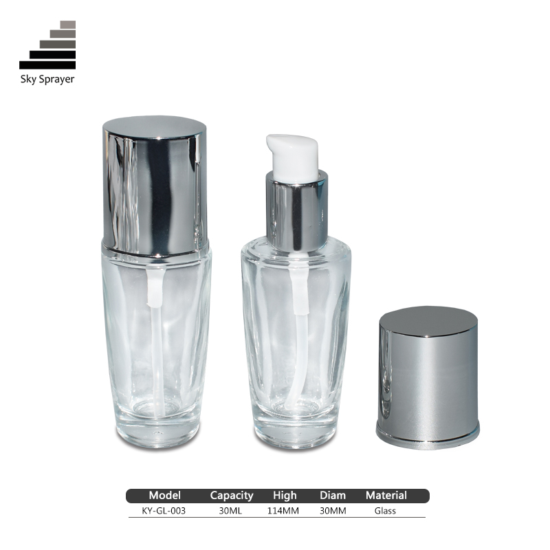 China manufacturer luxury 30ml perfume glass bottle with pump