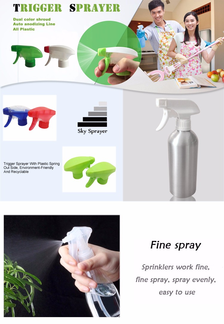 Newest Customized Transparent White Plastic Trigger Sprayer With Bottle