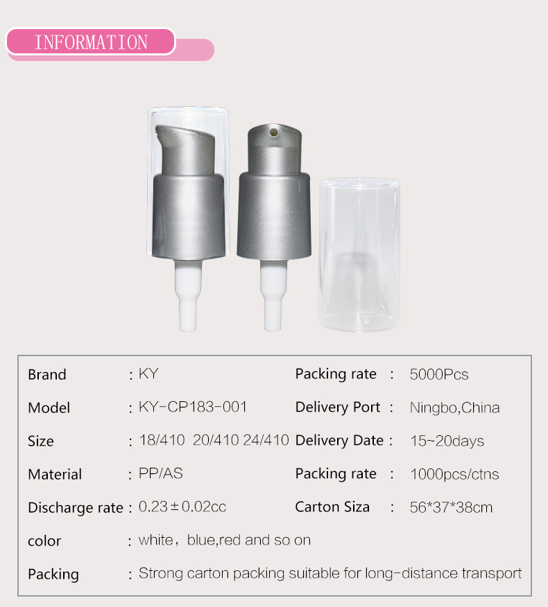 China Non Spill Feature and PP Plastic Material hand lotion pumps