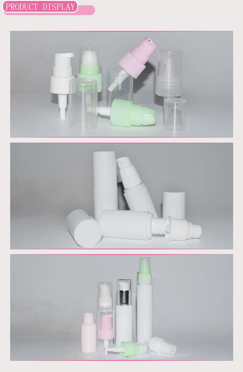 Aluminum White Cosmetic Skin Care Bottle Cream Jar Pump