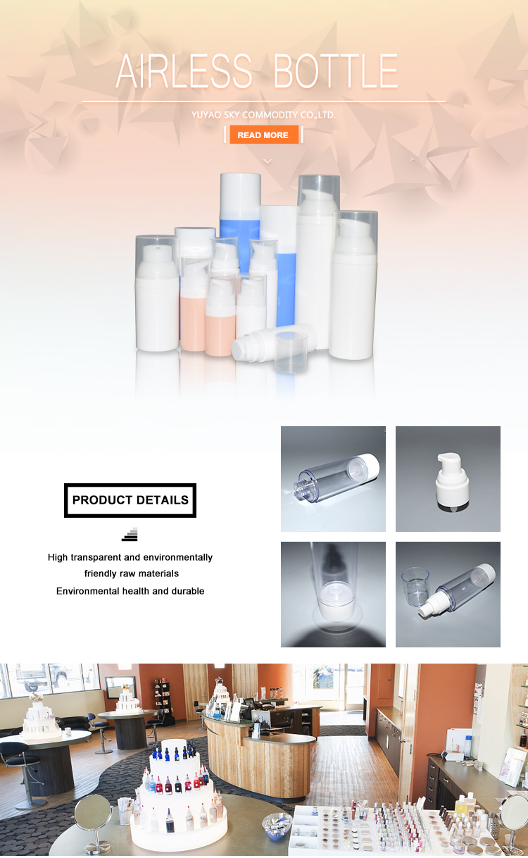 Portable white cosmetic skin cream pp bottle