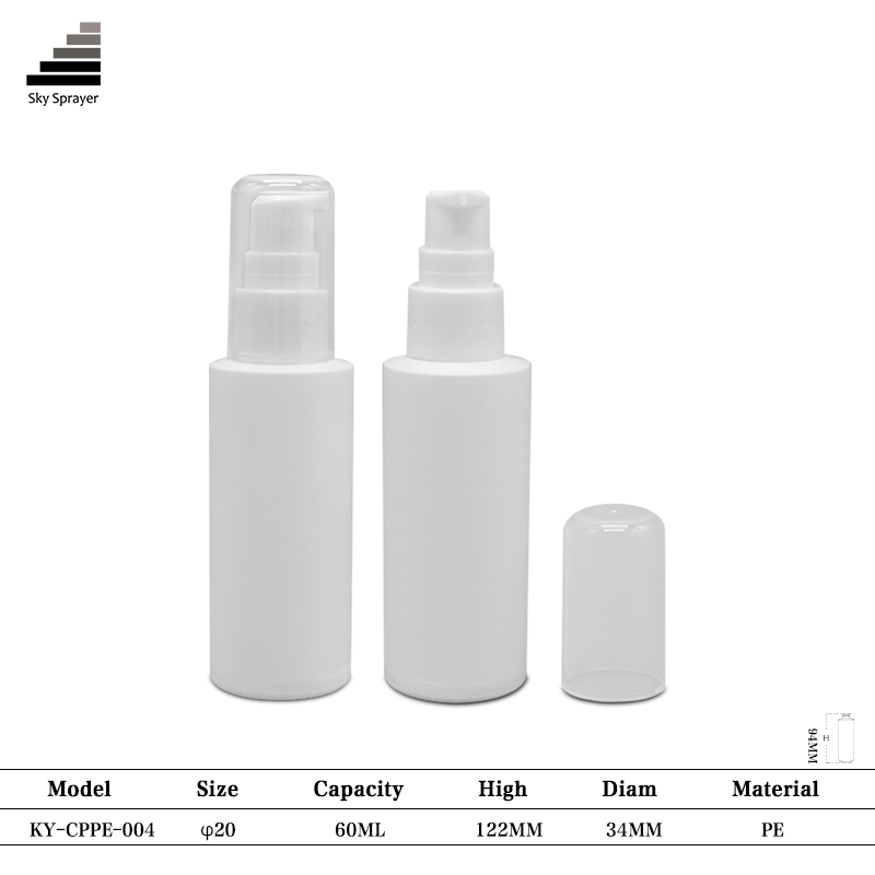 China Wholesale 60ML PE  Cosmetic Lotion Plastic Bottles  With Low Cost