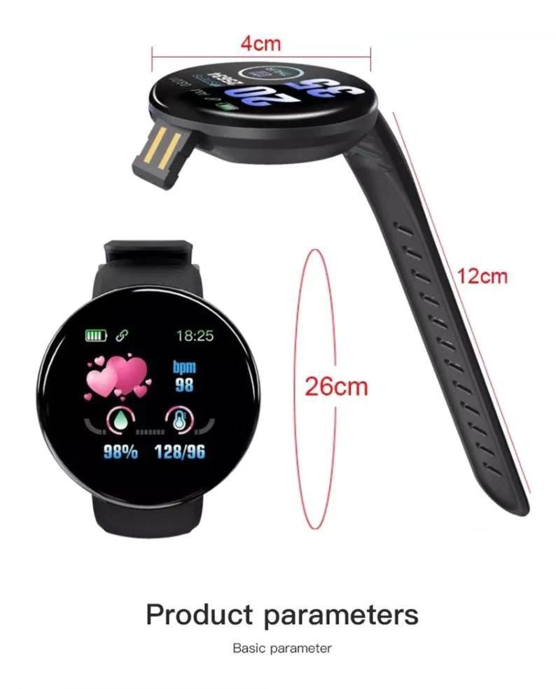 Free Sample Smart watch d18 smartwatch redondo round montre inteligente plus d18 d18s relogio reloj bracelet