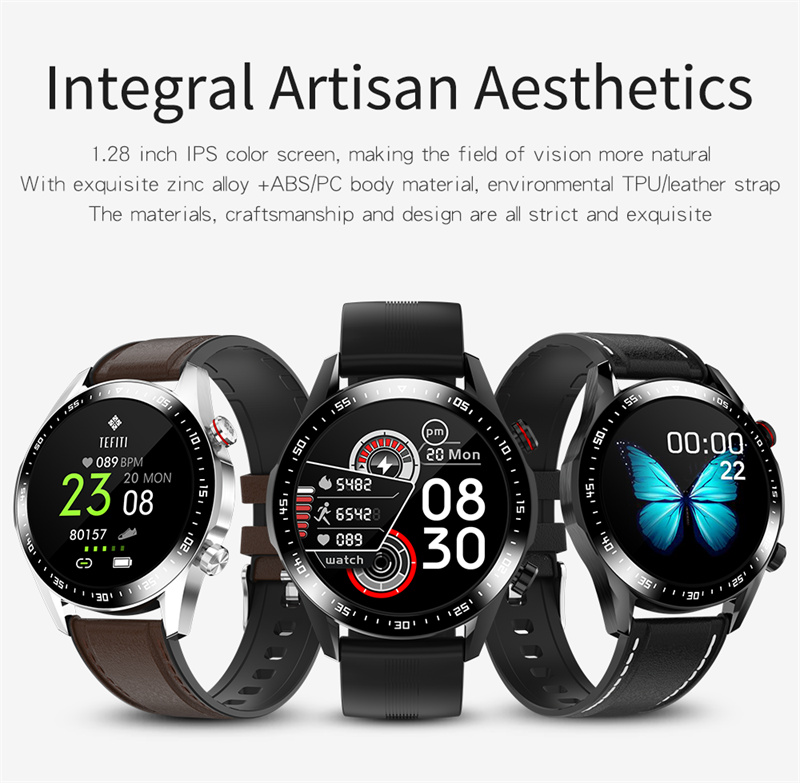 JGo Smart Watch E12 Men Make Call Custom Dial Full Touch Screen Waterproof Sports Fitness Tracker Smartwatch For Android IOS