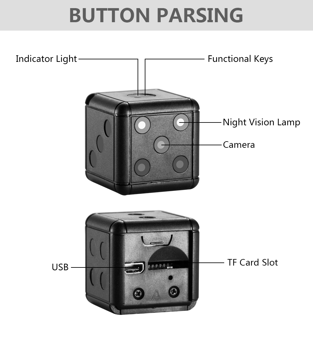 Hot Sale SQ16 Mini Dice Camera Spy 1080P Small Kids Cameras Motion Detection Micro Camera With Night Vision
