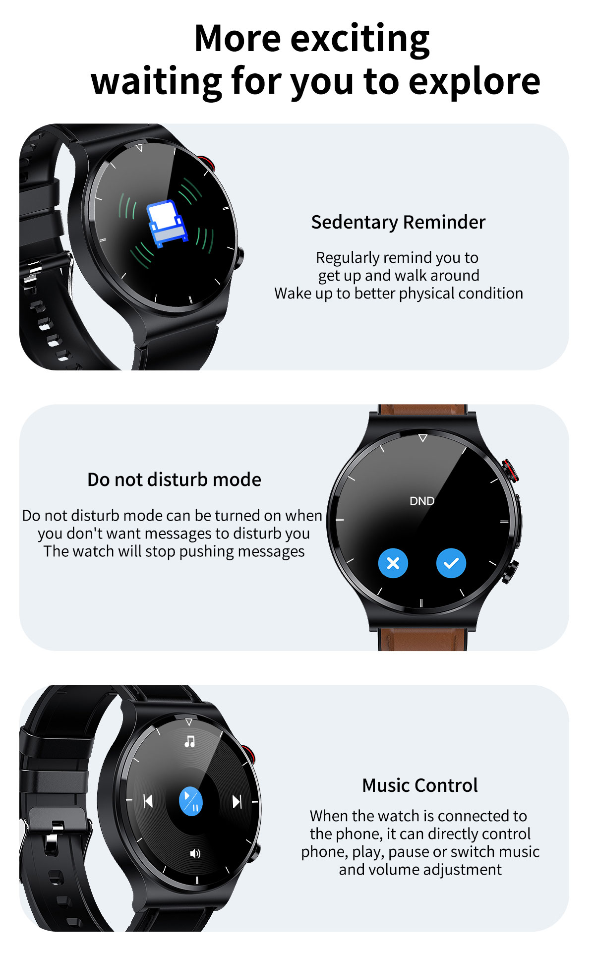 Spo2 ECG PPG Waterproof IP68 Blood Pressure Sport Smart Watch Bracelet For Man Women