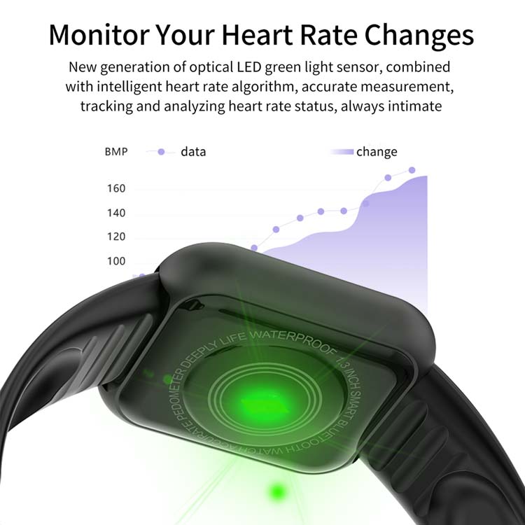 Smart Watch Heart Rate Blood Pressure Sports Smart Bracelet Sleep Tracker Step Counter D20 Y68 PK D18