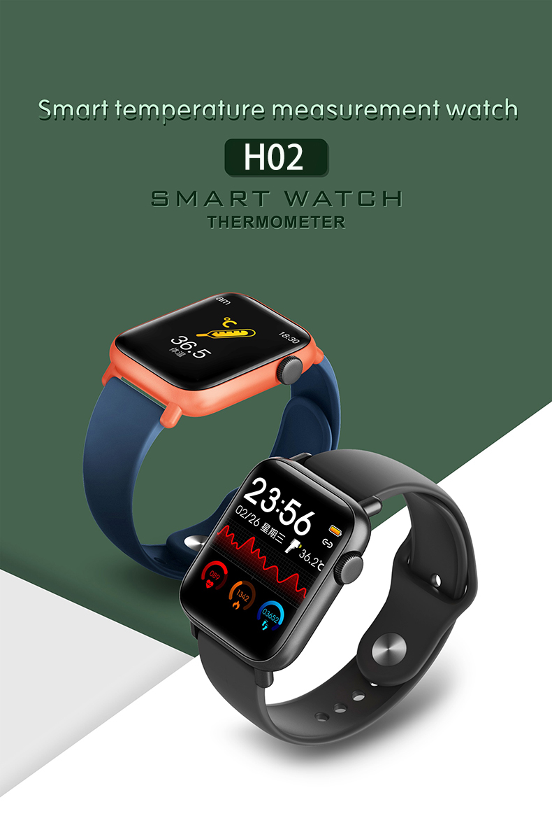 2022 latest Smartwatch body temperature measurement Heart Rate ECG test spO2 multi language choice smart watch