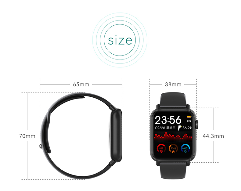 2022 latest Smartwatch body temperature measurement Heart Rate ECG test spO2 multi language choice smart watch
