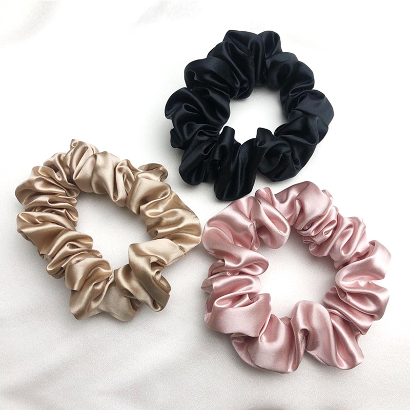 24 Seiden-Haargummis In Retro-Farben – Satin, Elastisch, Haarschonend, 9,5 Cm Durchmesser