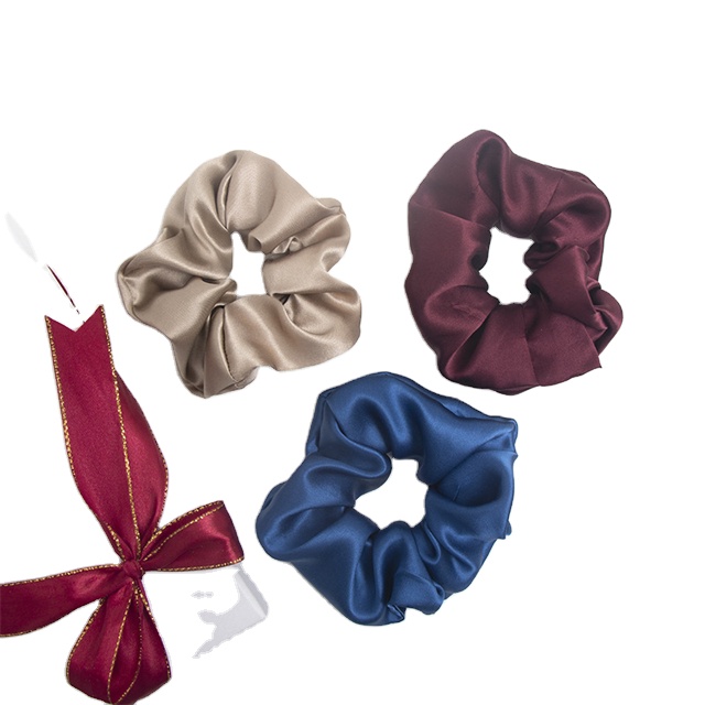 24 Stück Seiden-Haargummis Bunt – Satin, 4cm Innendurchmesser, Retro-Farben