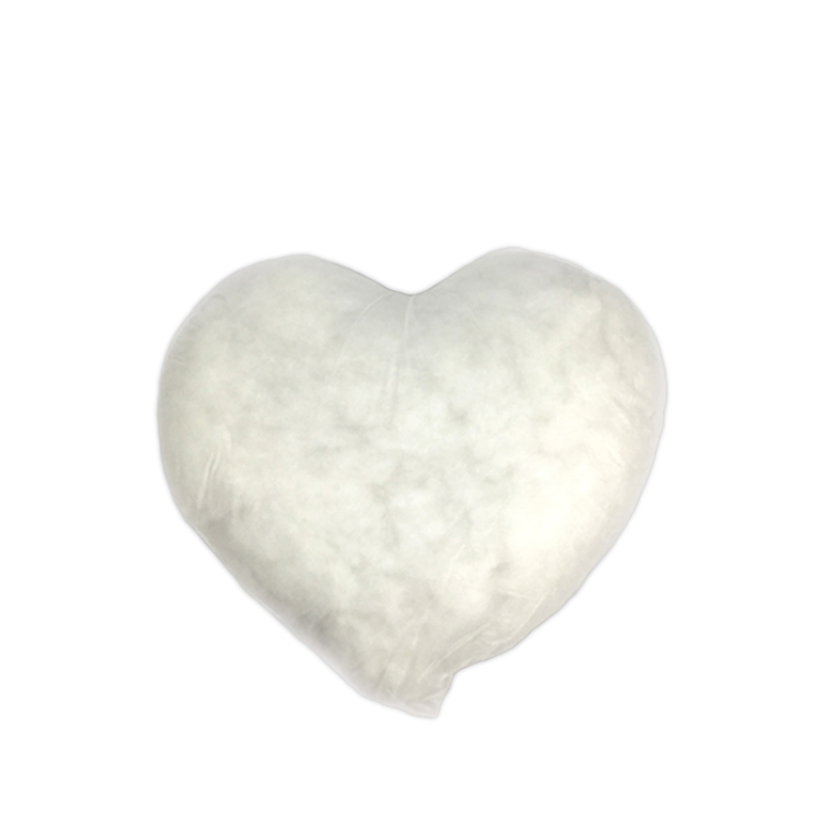 Cheap price polyester fiber filling pillow insert for hotel and home used filled pillows heart shaped 40x40 45x45cm