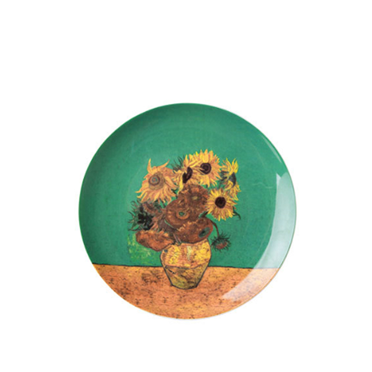 Van Gogh oil painting decoration plate European style living room crafts set plate ceramic plate household tableware bone china