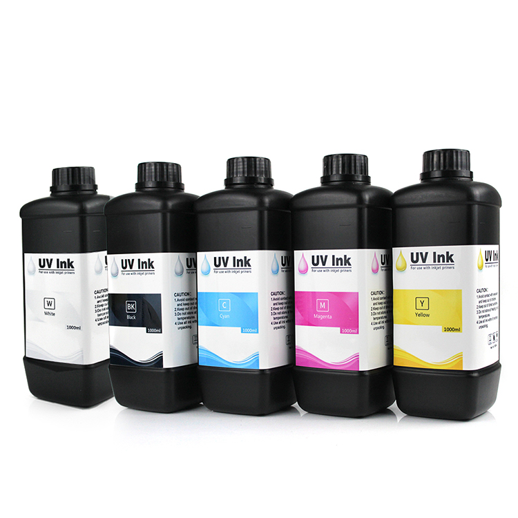 White 1000ml Water based UV ink UV Ink Universal UV Ink For Ricoh Konica Seiko Printer Head Industrial