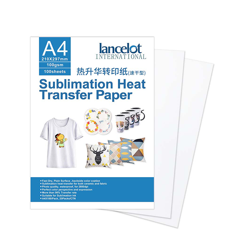 Hot selling sublimation transfer paper for blank cup heat transfer Quick-drying A4 size 108g sublimation paper