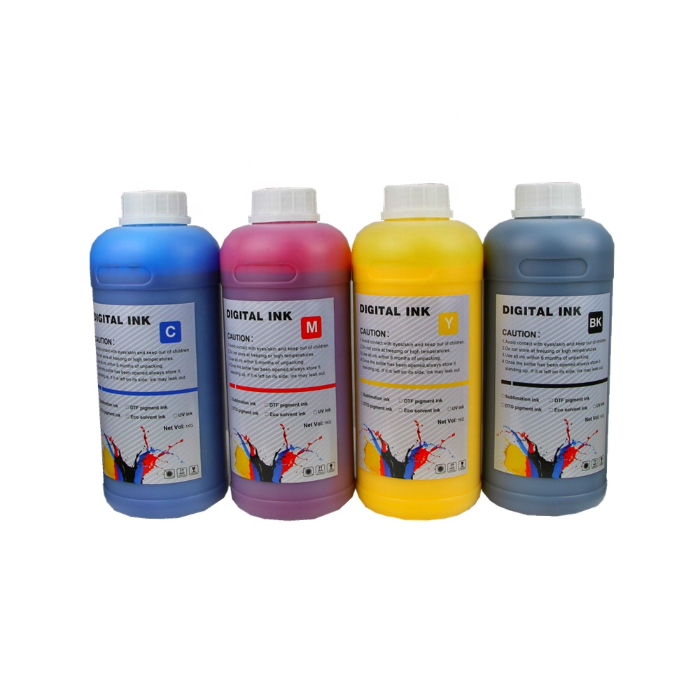 Encres DTF 5 couleurs, 5 flacons InkTec de 125ml. Pack CMYKW