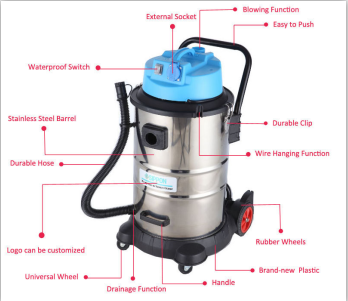 wet&dry 3 in 1 industrial with external socket vacuum cleaner