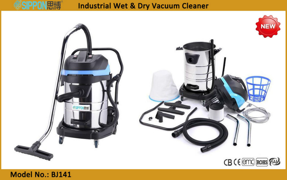 Professional Stainless Steel Big Power New Industrial Economic Wet and Dry Vacuum Cleaner Free Spare Parts Ultra Fine Air Filter