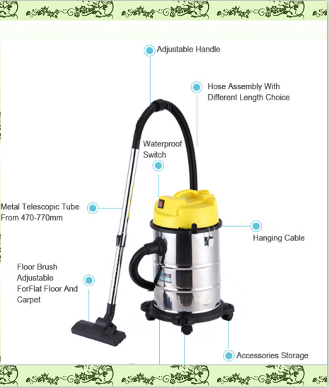 SIPPON-30L capacity air flow rate wet dry cleaning vacuum cleaner