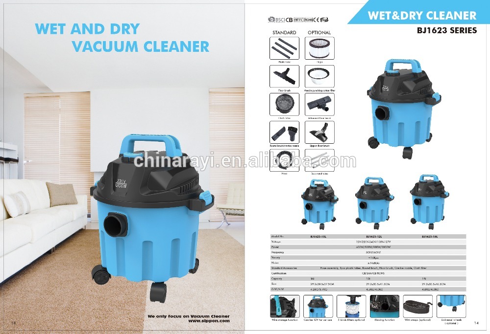 2017 Popular 12V carpet washing Wet and Dry Vacuum Cleaner for homeuse