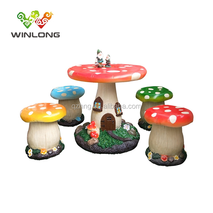 Children's mushroom table and chairs hot sale