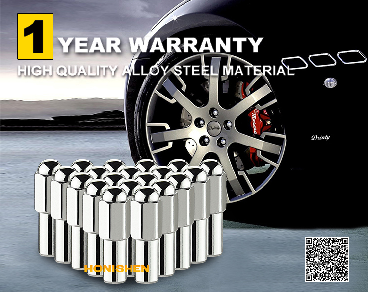 1" Hex 2.95" Length Extended Mag Shank Lug Nuts HONISHEN