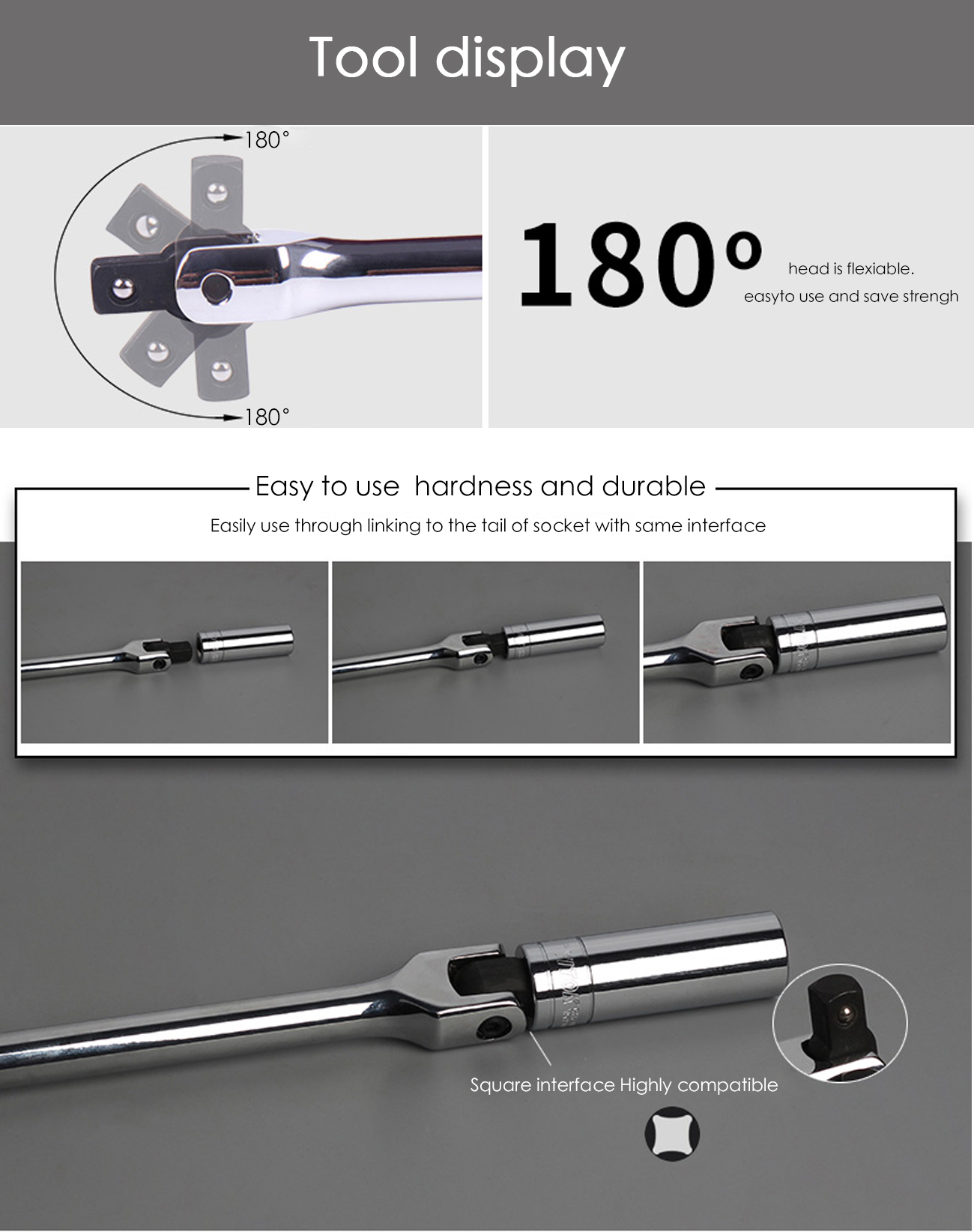 1/2" Drive Extension Breaker Bar FHandle HONISHEN