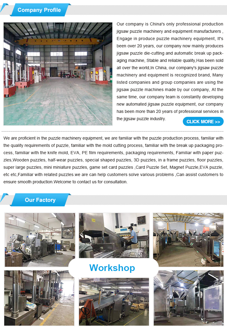 Jigsaw Puzzle Die Cutting Machine For Sale 6000kg Blank Hydraulic