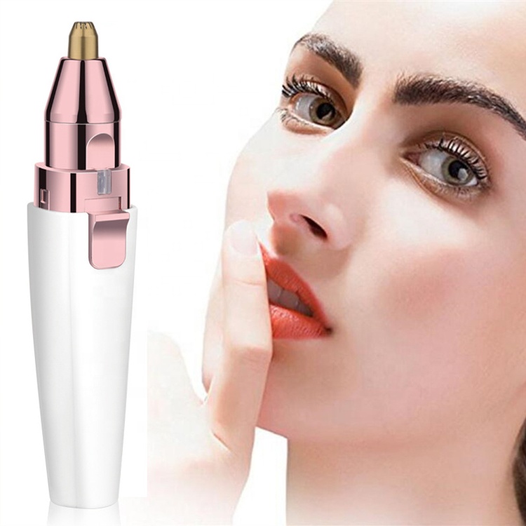 Mini Rechargeable Lady Eye Brow Epilator Electric Hair Shaver for Women Hair Removal 2 in 1 Rechargeable Battery Lady Light 116g
