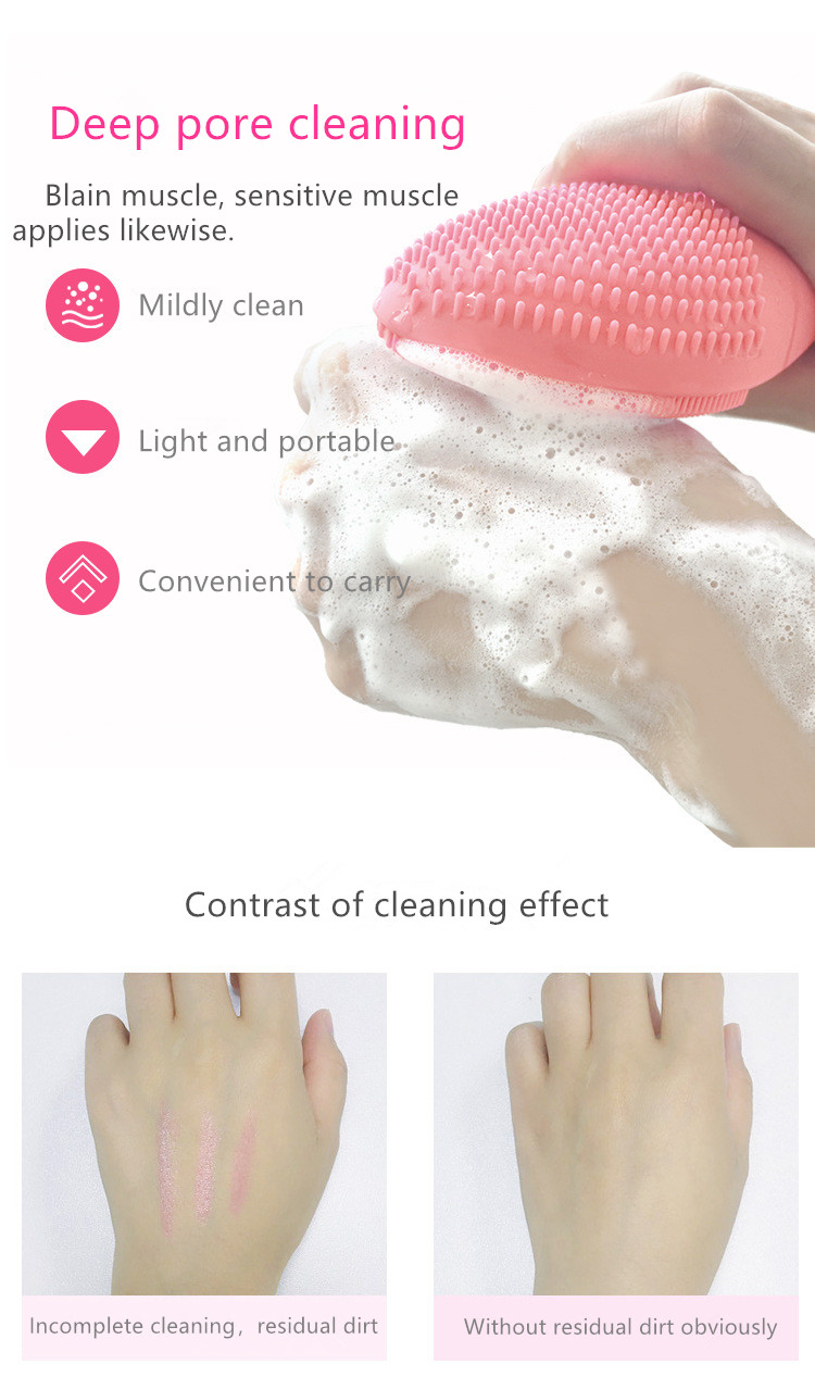 IFINE Beauty Rechargeable Facial Cleansing Brush Silicone Waterproof Vibrator Facial Cleanser Deep Cleansing Double Sided Brush